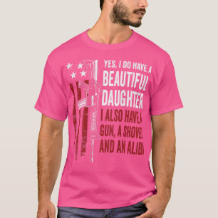 Dochter Pistool Schep AlibiFunny Moeder Vader Pist T-shirt