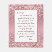 Dochter Proud van Youou Fleece Deken (Voorkant)