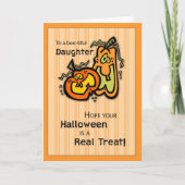 Dochter Pumpkins Halloween Kaart (Voorkant)