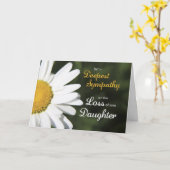 Dochter, religieuze sympathie, White Daisy Kaart (Gele Bloem)