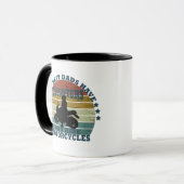 Dochter rijdt motorfiets gelukkige vaders dag mok (Voorkant links)