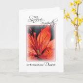 Dochter, rood gevoel voor bloem kaart (Gele Bloem)