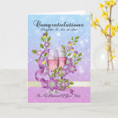 Dochter & schoonzoon huwelijksgelofte vernieuwings kaart (Gele Bloem)