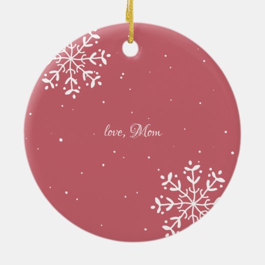 Dochter | Sentimentele foto KeepSake Kerstmis Keramisch Ornament (Achterkant)