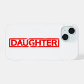 Dochter Stempel iPhone 15 Case (Achterkant horizontaal)