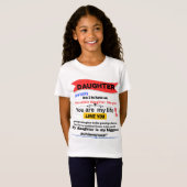 Dochter t shirt. t-shirt (Voorkant volledig)