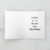 DOCHTER=TROTS OP YOU-BALLET VERJAARDAG KAART (Binnen)