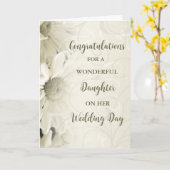 Dochter trouwdag gefeliciteerd kaart (Gele Bloem)