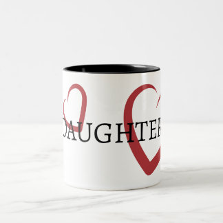 DOCHTER Typografie Tweekleurige Koffiemok
