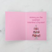 Dochter Valentijn's Cupcakes aanpasbare Kaart (Binnen)