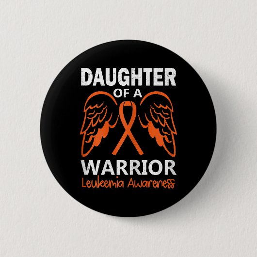 Dochter van A Warrior Leukemia Awareness Angel Win Ronde Button 5,7 Cm (Voorkant)