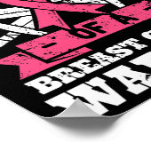 Dochter van borstkanker Warrior Awareness Ribbon Poster (Hoek)