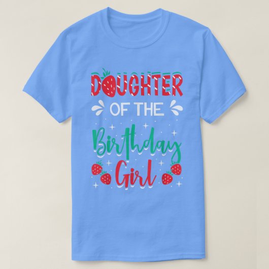 Dochter van de aardbei van het meisje van de geboo t-shirt (Design voorkant)