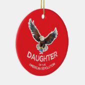Dochter van de Amerikaanse Revolutie DAR Eagle ste Keramisch Ornament (Rechts)