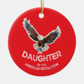 Dochter van de Amerikaanse Revolutie DAR Eagle ste Keramisch Ornament (Voorkant)