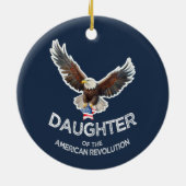 Dochter van de Amerikaanse Revolutie DAR Eagle ste Keramisch Ornament (Achterkant)