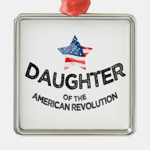 Dochter van de Amerikaanse Revolutie DAR ster rwb Metalen Ornament