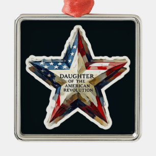 Dochter van de Amerikaanse Revolutie DAR ster USA Metalen Ornament