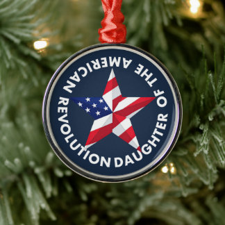 Dochter van de Amerikaanse Revolutie DAR ster VS Metalen Ornament