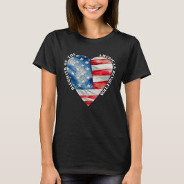 Dochter van de Amerikaanse Revolutie USA hart kuns T-shirt