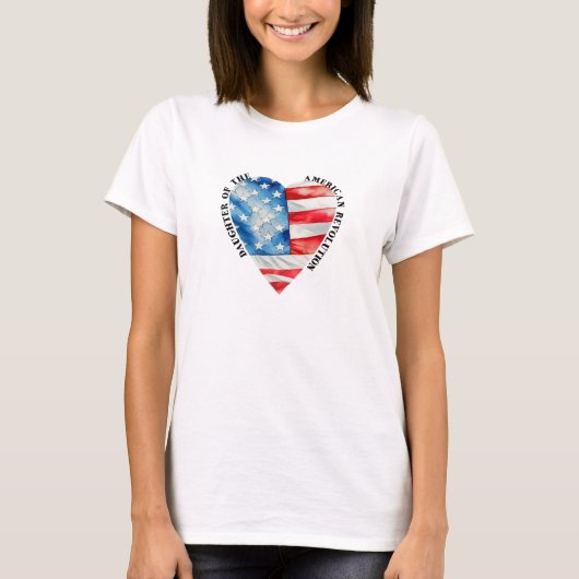 Dochter van de Amerikaanse Revolutie waterverf T-shirt (Voorkant)