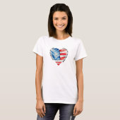 Dochter van de Amerikaanse Revolutie waterverf T-shirt (Voorkant volledig)