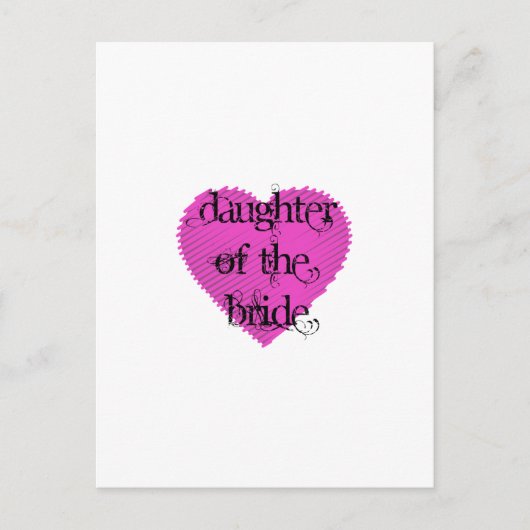 Dochter van de bride briefkaart (Voorkant)