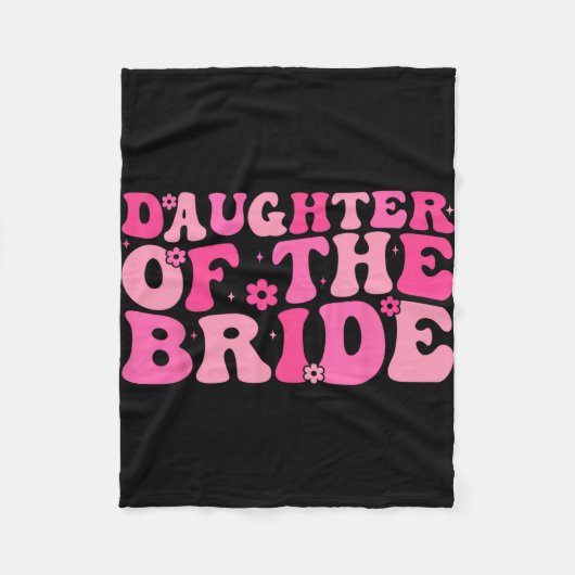 Dochter van de bruid bruiloftsfeest familie kostuu fleece deken (Voorkant)