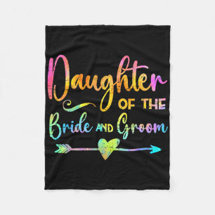 Dochter van de bruid en bruidegom Tie Dye T-shirt Fleece Deken