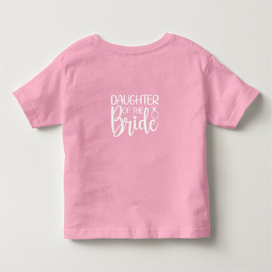 Dochter van de bruid kinder shirts (Achterkant)