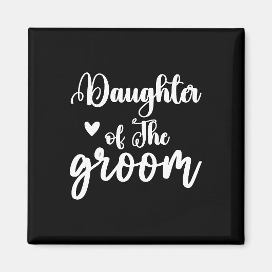 Dochter van de bruidegom huwelijksfeest matching b magneet (Voorkant)