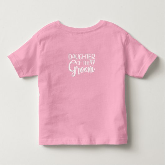 Dochter van de bruidegom kinder shirts (Achterkant)
