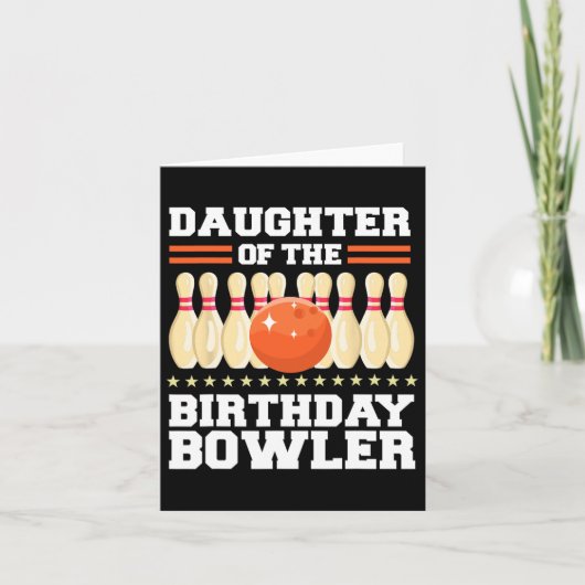 Dochter van de feestdag Bowler-feest Kaart (Voorkant)