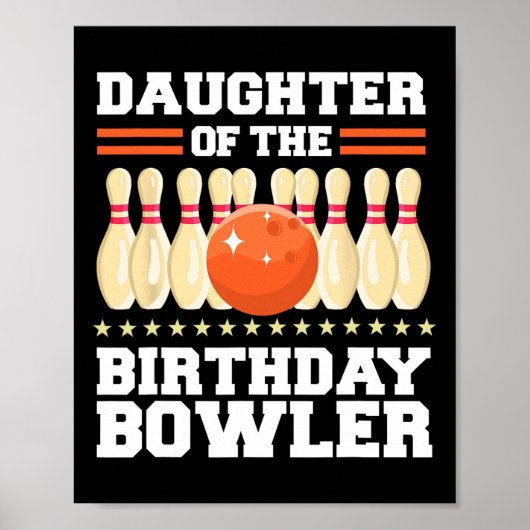 Dochter van de feestdag Bowler-feest Poster (Voorkant)