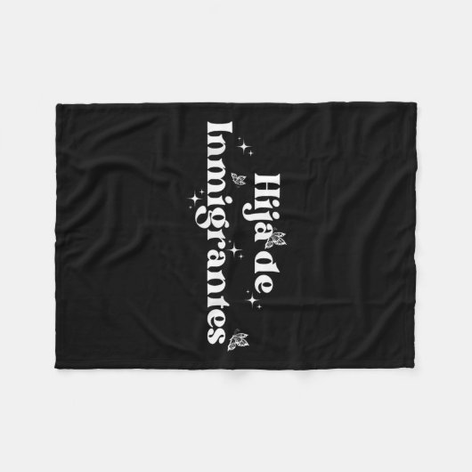 Dochter van de immigrant Vluchteling Latina Rechte Fleece Deken (Voorkant (Horizontaal))