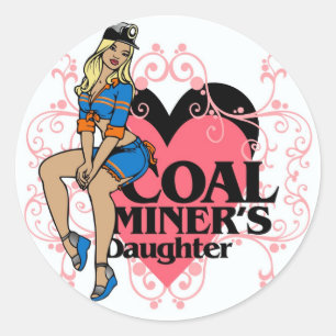 DOCHTER VAN DE KOLENMINEUR RONDE STICKER