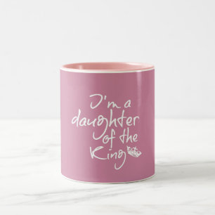 Dochter van de Koning Bijbel Quote Pink Tweekleurige Koffiemok