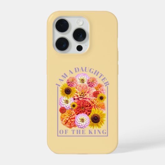 Dochter van de Koning Bloemrijke Affirmatie iPhone Hoesje (Achterkant)