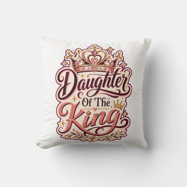 Dochter van de Koning Christelijk ontwerp op geloo Kussen (Voorkant)