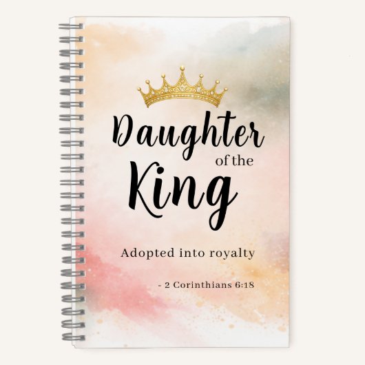 Dochter van de Koning Persoonlijk Christelijk Notitieboek (Voorkant)