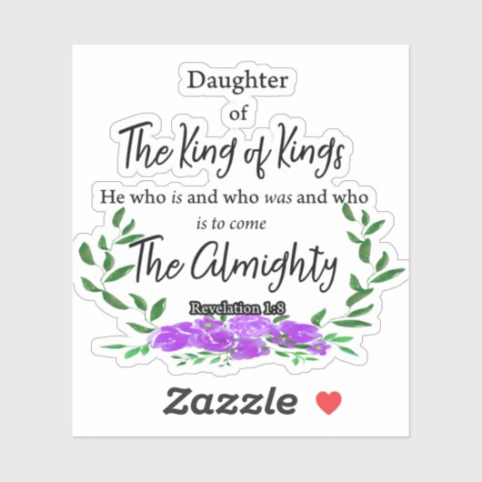 Dochter van de koning sticker (Vel)
