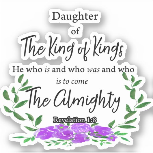 Dochter van de koning sticker (Voorkant)