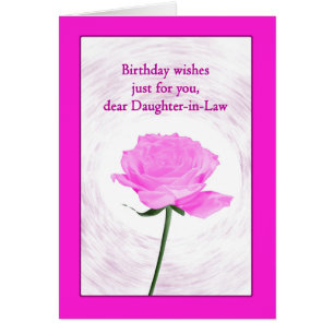 Dochter van de wet Birthday Beauful Pink Rose