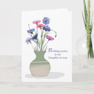Dochter van de wet van Birthday Wishes Corn Flower Kaart