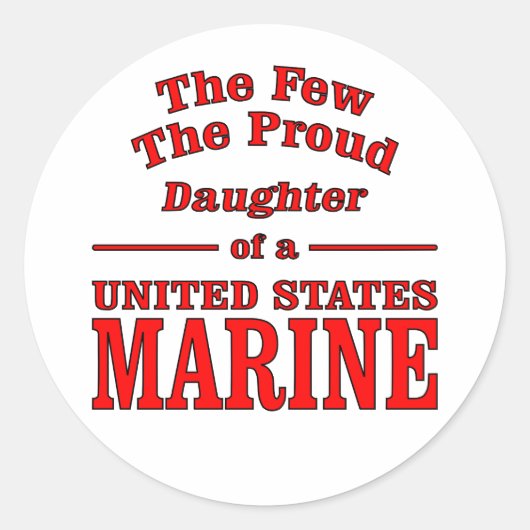 Dochter van een Amerikaanse marine Ronde Sticker (Voorkant)