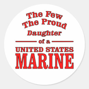 Dochter van een Amerikaanse marine Ronde Sticker
