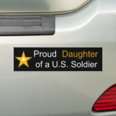 Dochter van een Amerikaanse soldaat Bumpersticker (Op auto)