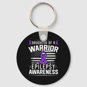 Dochter van een epilepsie krijger epilepsie bewust sleutelhanger