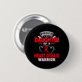 Dochter van een hartziekte krijger ronde button 5,7 cm (Voorkant /achterkant)