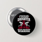 Dochter van een hersenadrenurysme-warrior Awarene Ronde Button 5,7 Cm (Voorkant /achterkant)